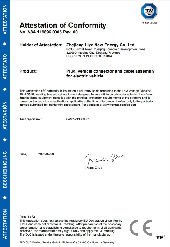 Cáp sạc LIYA EV -CE